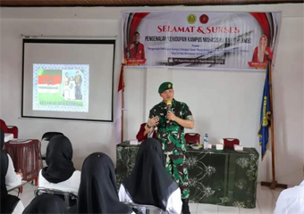 Kasdim Aceh Tengah Berikan Materi Wawasan Kebangsaan Dalam Kegiatan PKKMB STIHMAT